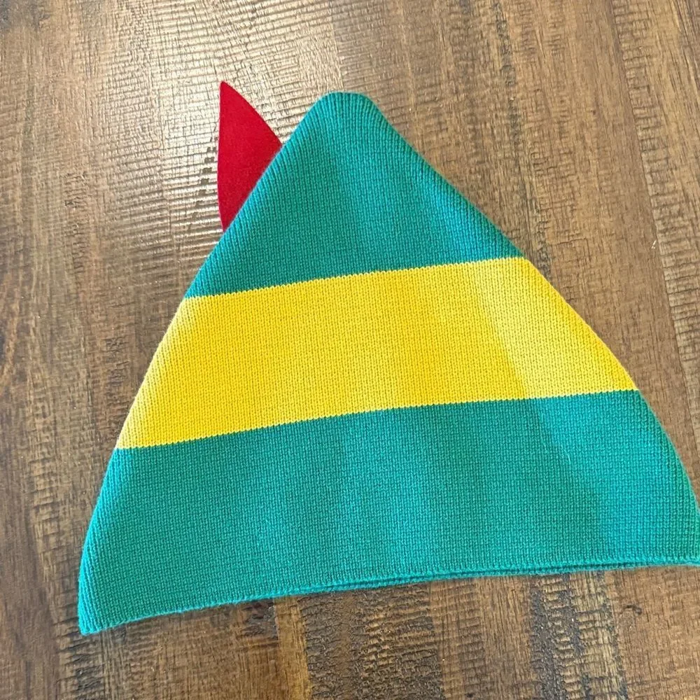 Hanna Andersson Elf Hat Green and Yellow - Picture 3 of 5